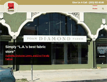 Tablet Screenshot of diamondfoamandfabric.com